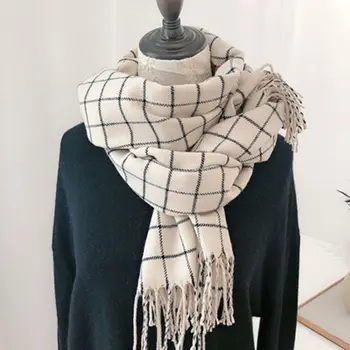 Универсален есенен и зимен квадратен каре прост и свеж шал за мъже и жени западен стил шал за жени студентски шал