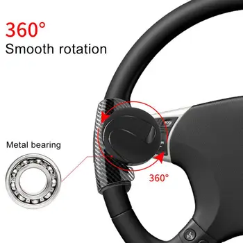 Универсално копче за завъртане на волана на автомобила 360 градуса гладко шофиране за A4 B9 Golf 7 Gti волан палет BMW G30 Dodge Ram