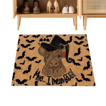 Хелоуин кравешки килим творчески входни килими врата мат килим крава печат килим против хлъзгане подови постелки телешка килими Начало Външен декор