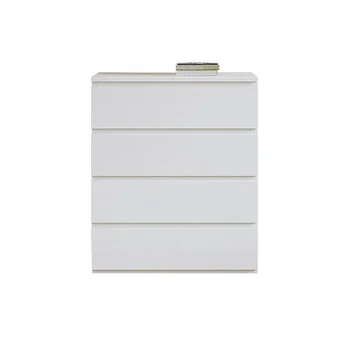 Холни шкафове Шкафче от масивно дърво Многослойно чекмедже Антикорозионно многофункционално голямо пространство спалня бяло