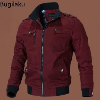 Якета Bugilaku Мъжка мода Ежедневни ветровка яке палто мъже Есен Зима Нова гореща продажба 2023 Връхни дрехи Zip Up Ropa Hombre