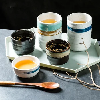 Японски творчески чаши за чай Къси чаши за чай Високи чаши за чай Следобедни чаши за чай в ресторантите могат да се използват като малки чаши за вино Teaset