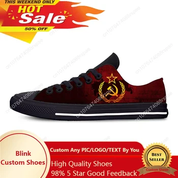 CCCP Руска Русия СССР Съветски съюз Cool Смешни ежедневни платнени обувки Low Top Lightweight дишаща 3D печат Мъже Дамски маратонки