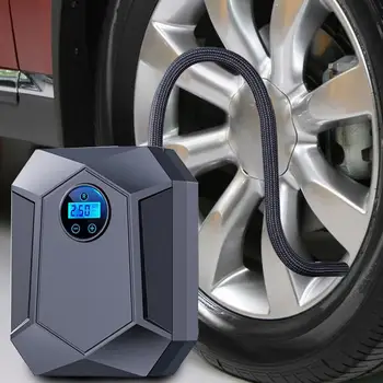 Автоматично изключване на надуваема гума Преносима въздушна помпа за автомобилни гуми Преносим компресор 12V DC велосипедна помпа за гуми LED светлина цифров екран