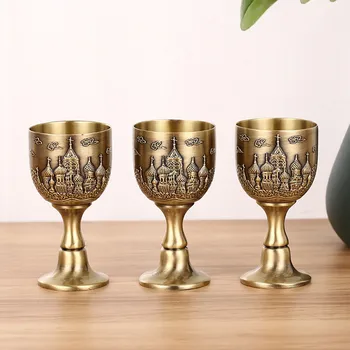 реколта средновековен бокал за вино елегантен имитация кралска чаша вино злато бокал светлина луксозно парти събиране аксесоари за пиене